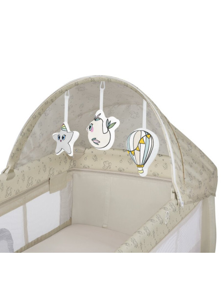 BN-LO-SVEN_PLUS_BEIGE_LATTE,Patut pliant, Lionelo, Sven Plus, 120x60 cm, Cu doua nivele, Cu arcada jucarii, masuta de infasat, v