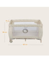BN-LO-SVEN_PLUS_BEIGE_LATTE,Patut pliant, Lionelo, Sven Plus, 120x60 cm, Cu doua nivele, Cu arcada jucarii, masuta de infasat, v