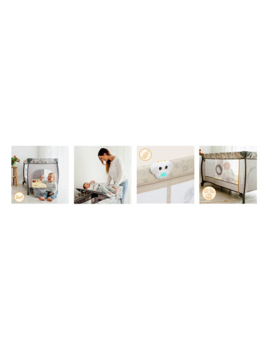 BN-LO-SVEN_PLUS_BEIGE_LATTE,Patut pliant, Lionelo, Sven Plus, 120x60 cm, Cu doua nivele, Cu arcada jucarii, masuta de infasat, v