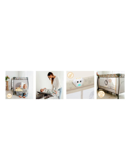 BN-LO-SVEN_PLUS_BEIGE_LATTE,Patut pliant, Lionelo, Sven Plus, 120x60 cm, Cu doua nivele, Cu arcada jucarii, masuta de infasat, v