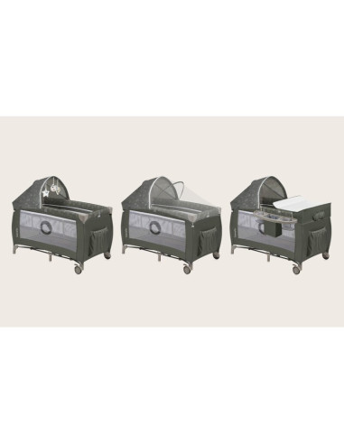 BN-LO-SVEN_PLUS_BEIGE_OLIVE,Patut pliant, Lionelo, Sven Plus, 120x60 cm, Cu doua nivele, Cu arcada jucarii, masuta de infasat, v