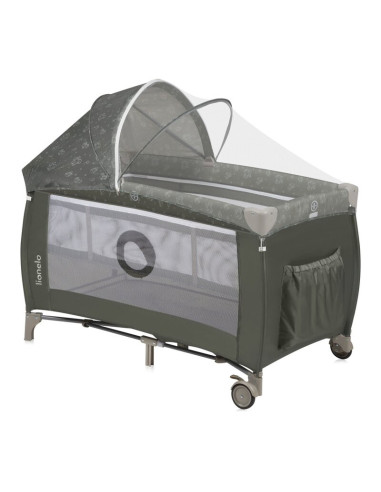 BN-LO-SVEN_PLUS_BEIGE_OLIVE,Patut pliant, Lionelo, Sven Plus, 120x60 cm, Cu doua nivele, Cu arcada jucarii, masuta de infasat, v