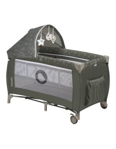 BN-LO-SVEN_PLUS_BEIGE_OLIVE,Patut pliant, Lionelo, Sven Plus, 120x60 cm, Cu doua nivele, Cu arcada jucarii, masuta de infasat, v