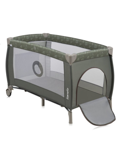 BN-LO-SVEN_PLUS_BEIGE_OLIVE,Patut pliant, Lionelo, Sven Plus, 120x60 cm, Cu doua nivele, Cu arcada jucarii, masuta de infasat, v