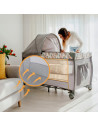 BN-LO-SVEN_PLUS_BEIGE_OLIVE,Patut pliant, Lionelo, Sven Plus, 120x60 cm, Cu doua nivele, Cu arcada jucarii, masuta de infasat, v