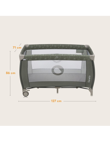 BN-LO-SVEN_PLUS_BEIGE_OLIVE,Patut pliant, Lionelo, Sven Plus, 120x60 cm, Cu doua nivele, Cu arcada jucarii, masuta de infasat, v