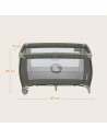 BN-LO-SVEN_PLUS_BEIGE_OLIVE,Patut pliant, Lionelo, Sven Plus, 120x60 cm, Cu doua nivele, Cu arcada jucarii, masuta de infasat, v