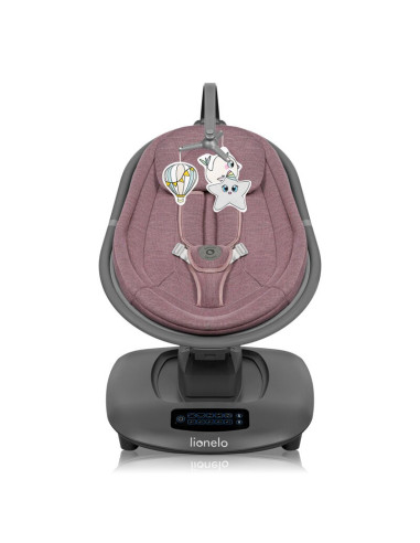 BN-LO-BLOSSOM_PINK_MAUVE,Balansoar si sezlong, Lionelo, Blossom, 5 melodii, 5 moduri de balansare, Cu jucarii, Husa respirabila,