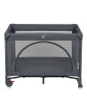 BN-LO-LAURA_GREY_CONCRETE,Patut pliant, Lionelo, Laura, 102 x 74 cm, Cu doua nivele, Functie de tarc, Cu roti, Include salteluta