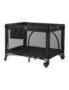 BN-LO-LAURA_BLACK_CARBON,Patut pliant, Lionelo, Laura, 102 x 74 cm, Cu doua nivele, Functie de tarc, Cu roti, Include salteluta 