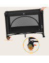 BN-LO-LAURA_BLACK_CARBON,Patut pliant, Lionelo, Laura, 102 x 74 cm, Cu doua nivele, Functie de tarc, Cu roti, Include salteluta 
