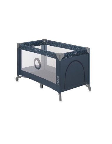 BN-LO-STEFI_BLUE_GREY,Patut pliant, Lionelo, Stefi, Cu un nivel, Cu intrare laterala cu fermoar, 2 roti, 120x60 cm, Conform cu s