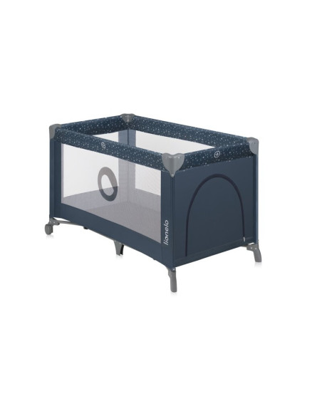 BN-LO-STEFI_BLUE_GREY,Patut pliant, Lionelo, Stefi, Cu un nivel, Cu intrare laterala cu fermoar, 2 roti, 120x60 cm, Conform cu s