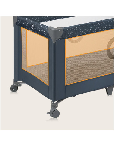 BN-LO-STEFI_BLUE_GREY,Patut pliant, Lionelo, Stefi, Cu un nivel, Cu intrare laterala cu fermoar, 2 roti, 120x60 cm, Conform cu s