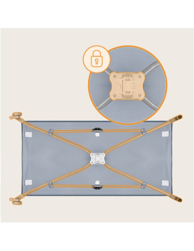 BN-LO-STEFI_BLUE_GREY,Patut pliant, Lionelo, Stefi, Cu un nivel, Cu intrare laterala cu fermoar, 2 roti, 120x60 cm, Conform cu s