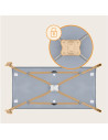 BN-LO-STEFI_BLUE_GREY,Patut pliant, Lionelo, Stefi, Cu un nivel, Cu intrare laterala cu fermoar, 2 roti, 120x60 cm, Conform cu s