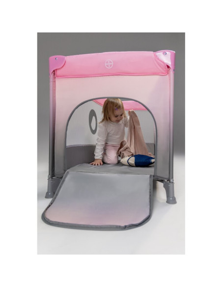 BN-LO-STEFI_BLUE_GREY,Patut pliant, Lionelo, Stefi, Cu un nivel, Cu intrare laterala cu fermoar, 2 roti, 120x60 cm, Conform cu s