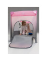 BN-LO-STEFI_BLUE_GREY,Patut pliant, Lionelo, Stefi, Cu un nivel, Cu intrare laterala cu fermoar, 2 roti, 120x60 cm, Conform cu s