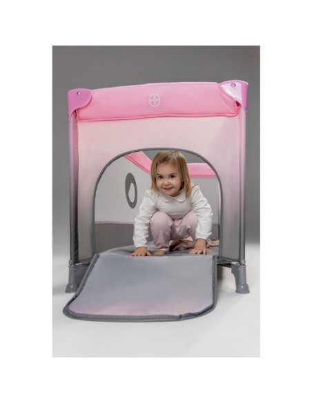 BN-LO-STEFI_BLUE_GREY,Patut pliant, Lionelo, Stefi, Cu un nivel, Cu intrare laterala cu fermoar, 2 roti, 120x60 cm, Conform cu s