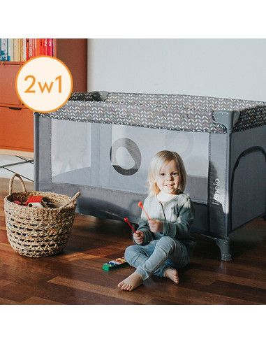 BN-LO-STEFI_BLUE_GREY,Patut pliant, Lionelo, Stefi, Cu un nivel, Cu intrare laterala cu fermoar, 2 roti, 120x60 cm, Conform cu s