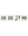BN-LO-LAURA_GREEN_SAGE,Patut pliant, Lionelo, Laura, 102 x 74 cm, Cu doua nivele, Functie de tarc, Cu roti, Include salteluta si