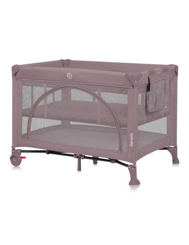 BN-LO-LAURA_PINK_NUDE,Patut pliant, Lionelo, Laura, 102 x 74 cm, Cu doua nivele, Functie de tarc, Cu roti, Include salteluta si 