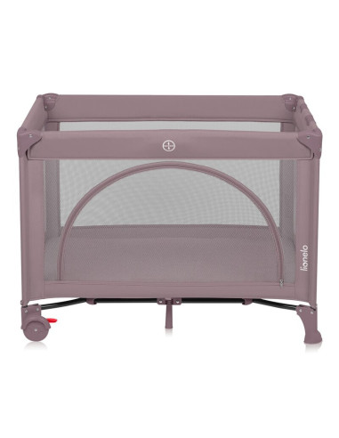 BN-LO-LAURA_PINK_NUDE,Patut pliant, Lionelo, Laura, 102 x 74 cm, Cu doua nivele, Functie de tarc, Cu roti, Include salteluta si 