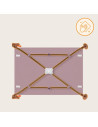 BN-LO-LAURA_PINK_NUDE,Patut pliant, Lionelo, Laura, 102 x 74 cm, Cu doua nivele, Functie de tarc, Cu roti, Include salteluta si 
