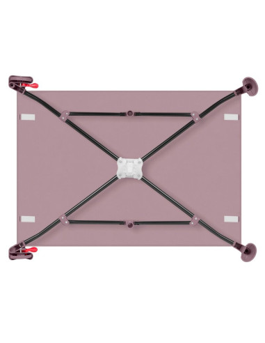 BN-LO-LAURA_PINK_NUDE,Patut pliant, Lionelo, Laura, 102 x 74 cm, Cu doua nivele, Functie de tarc, Cu roti, Include salteluta si 