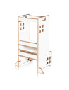 BN-LO-CASS_WHITE,Turn de invatare Montessori, Lionelo, Cass, Functie de raft pentru carti, Pana la 30 kg, 12 luni - 6 ani, Din M