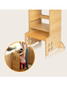 BN-LO-CASS_NATURAL,Turn de invatare Montessori, Lionelo, Cass, Functie de raft pentru carti, Pana la 30 kg, 12 luni - 6 ani, Din