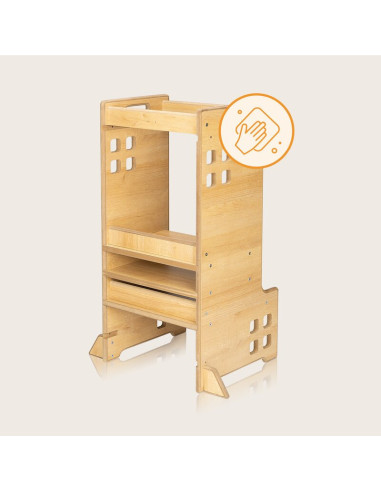 BN-LO-CASS_NATURAL,Turn de invatare Montessori, Lionelo, Cass, Functie de raft pentru carti, Pana la 30 kg, 12 luni - 6 ani, Din