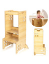 BN-LO-CASS_NATURAL,Turn de invatare Montessori, Lionelo, Cass, Functie de raft pentru carti, Pana la 30 kg, 12 luni - 6 ani, Din