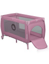 BN-LO-STEFI_PLUS_PINK_MAGNOLIA,Patut pliant, Lionelo, Stefi Plus, Cu doua nivele, Cu intrare laterala cu fermoar, 2 roti, 120 x 