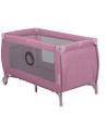 BN-LO-STEFI_PLUS_PINK_MAGNOLIA,Patut pliant, Lionelo, Stefi Plus, Cu doua nivele, Cu intrare laterala cu fermoar, 2 roti, 120 x 