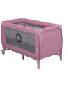 BN-LO-STEFI_PLUS_PINK_MAGNOLIA,Patut pliant, Lionelo, Stefi Plus, Cu doua nivele, Cu intrare laterala cu fermoar, 2 roti, 120 x 
