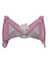 BN-LO-STEFI_PLUS_PINK_MAGNOLIA,Patut pliant, Lionelo, Stefi Plus, Cu doua nivele, Cu intrare laterala cu fermoar, 2 roti, 120 x 