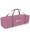 BN-LO-STEFI_PLUS_PINK_MAGNOLIA,Patut pliant, Lionelo, Stefi Plus, Cu doua nivele, Cu intrare laterala cu fermoar, 2 roti, 120 x 
