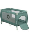 BN-LO-STEFI_PLUS_GREEN_OLIVE,Patut pliant, Lionelo, Stefi Plus, Cu doua nivele, Cu intrare laterala cu fermoar, 2 roti, 120 x 60