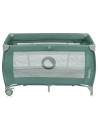 BN-LO-STEFI_PLUS_GREEN_OLIVE,Patut pliant, Lionelo, Stefi Plus, Cu doua nivele, Cu intrare laterala cu fermoar, 2 roti, 120 x 60