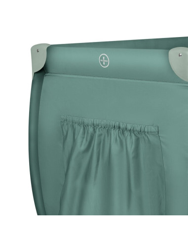 BN-LO-STEFI_PLUS_GREEN_OLIVE,Patut pliant, Lionelo, Stefi Plus, Cu doua nivele, Cu intrare laterala cu fermoar, 2 roti, 120 x 60