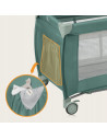 BN-LO-STEFI_PLUS_GREEN_OLIVE,Patut pliant, Lionelo, Stefi Plus, Cu doua nivele, Cu intrare laterala cu fermoar, 2 roti, 120 x 60