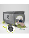 BN-LO-STEFI_PLUS_GREEN_OLIVE,Patut pliant, Lionelo, Stefi Plus, Cu doua nivele, Cu intrare laterala cu fermoar, 2 roti, 120 x 60