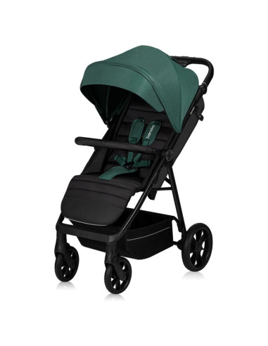 BN-LO-MIRA_GREEN_EMERALD,Carucior sport, Lionelo, Mira, Maner reglabil in 5 pozitii, Spatar si suport de picioare reglabile, Pla