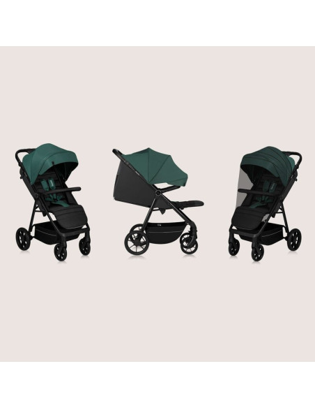 BN-LO-MIRA_GREEN_EMERALD,Carucior sport, Lionelo, Mira, Maner reglabil in 5 pozitii, Spatar si suport de picioare reglabile, Pla