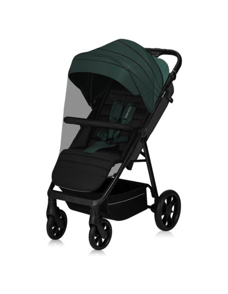 BN-LO-MIRA_GREEN_EMERALD,Carucior sport, Lionelo, Mira, Maner reglabil in 5 pozitii, Spatar si suport de picioare reglabile, Pla