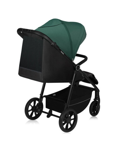 BN-LO-MIRA_GREEN_EMERALD,Carucior sport, Lionelo, Mira, Maner reglabil in 5 pozitii, Spatar si suport de picioare reglabile, Pla