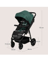 BN-LO-MIRA_GREEN_EMERALD,Carucior sport, Lionelo, Mira, Maner reglabil in 5 pozitii, Spatar si suport de picioare reglabile, Pla