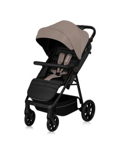 BN-LO-MIRA_BEIGE_SAND,Carucior sport, Lionelo, Mira, Maner reglabil in 5 pozitii, Spatar si suport de picioare reglabile, Plasa 