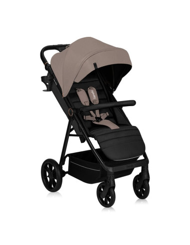 BN-LO-MIRA_BEIGE_SAND,Carucior sport, Lionelo, Mira, Maner reglabil in 5 pozitii, Spatar si suport de picioare reglabile, Plasa 